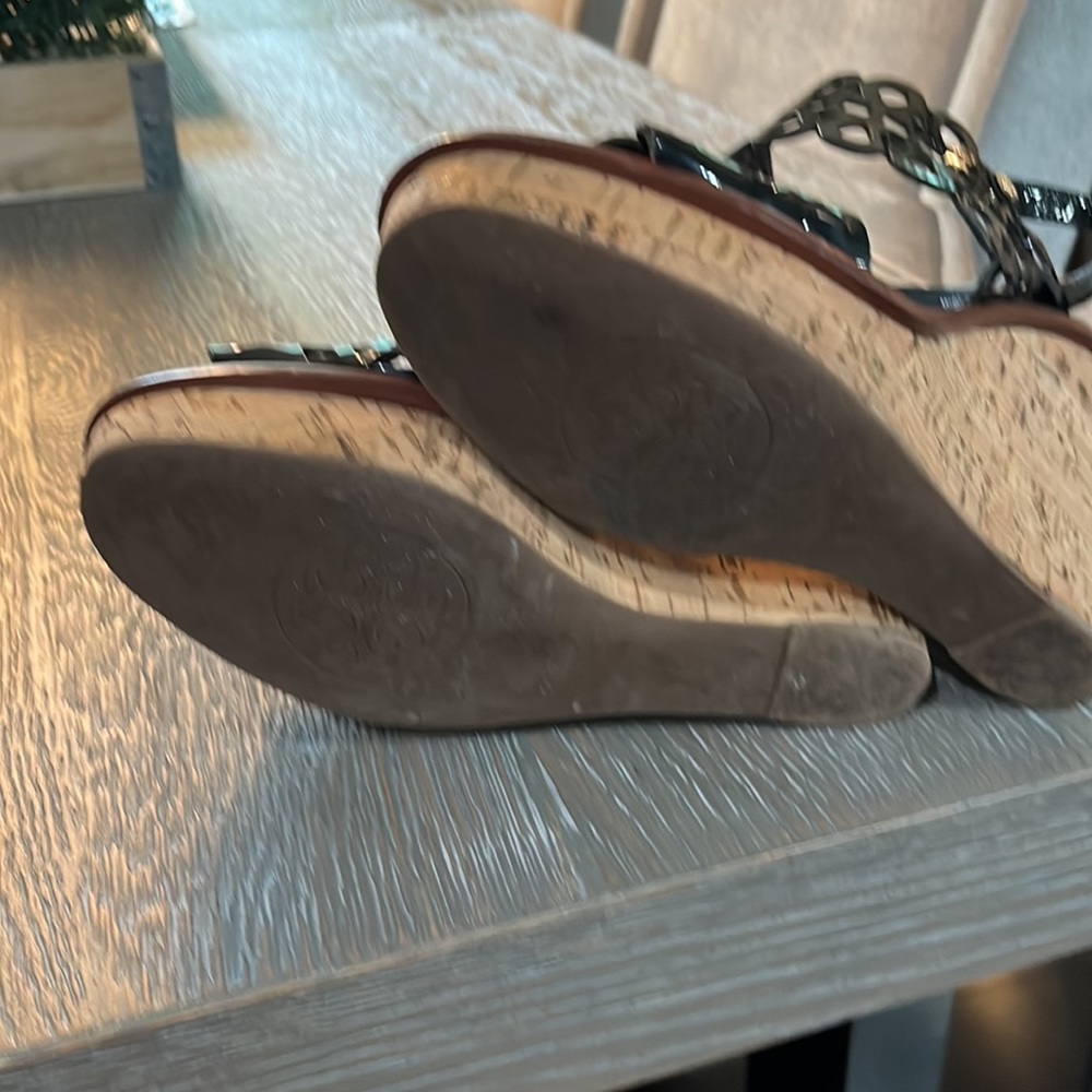 Tory Burch Black Patent Wedges - Picture 7 of 7